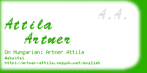 attila artner business card